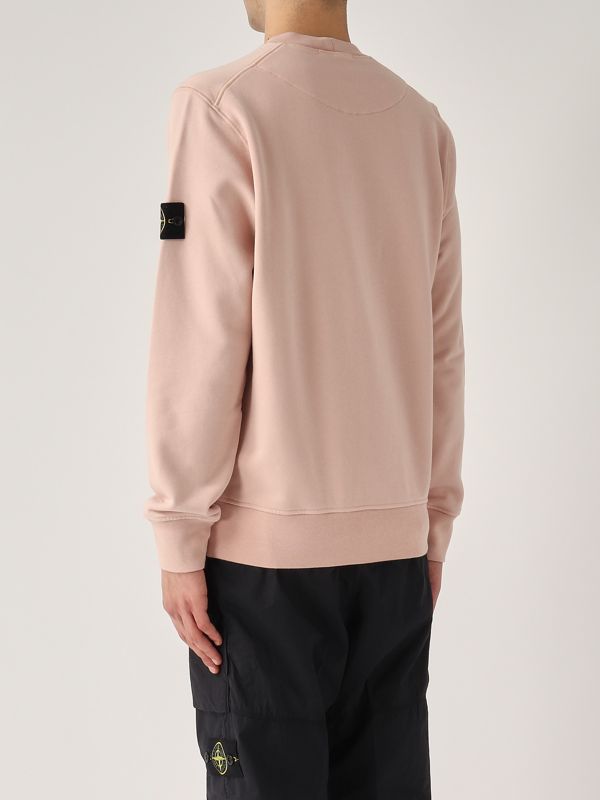 3. Sudadera de hombre de algodón Rosa antiguo Stone Island k1s156100044s0051