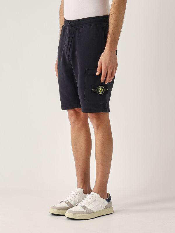2. Organic cotton fleece men's bermuda shorts Navy Stone Island k1s156200012s0051