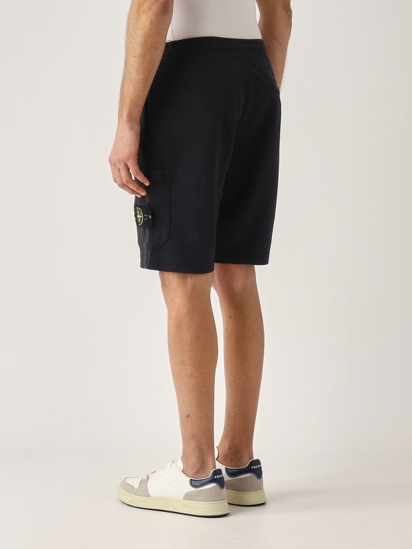3. Organic cotton fleece men's bermuda shorts Navy Stone Island k1s156200012s0051
