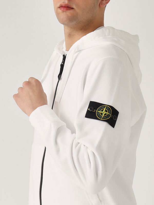 4. Sudadera para hombre de algodón Blanco Stone Island k1s156100042s0051