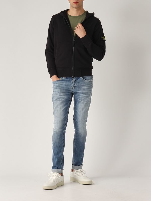 5. Sudadera para hombre de algodón Negro Stone Island k1s156100042s0051