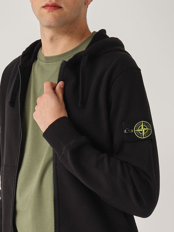 4. Sudadera para hombre de algodón Negro Stone Island k1s156100042s0051