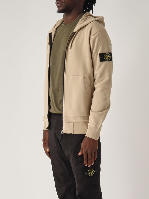 パーカー・フーディ STONE  Men Hoodies K1S156100045S0051 V0095 Beige Stone Island Fleece Hoodie in Beige | SVD USA