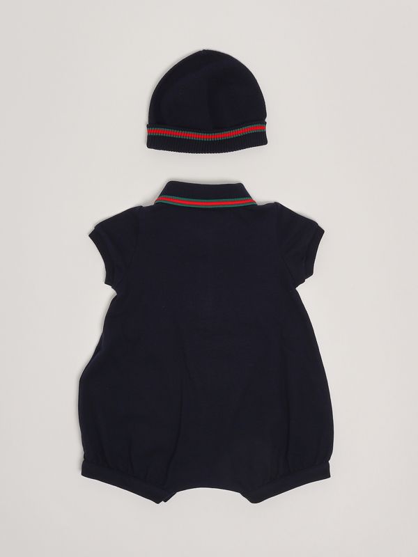 2. Combinaison pour bébé en coton mélangé Bleu Gucci 810978xjgxv