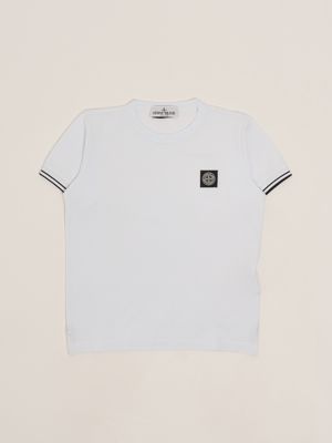 1. Children's T-shirt in stretch cotton White Stone Island Junior k1s162100001s0018