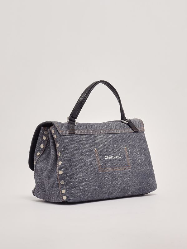 2. Women's Postina Genova S bag in denim-effect leather Dark Denim Zanellato 0680101880000s