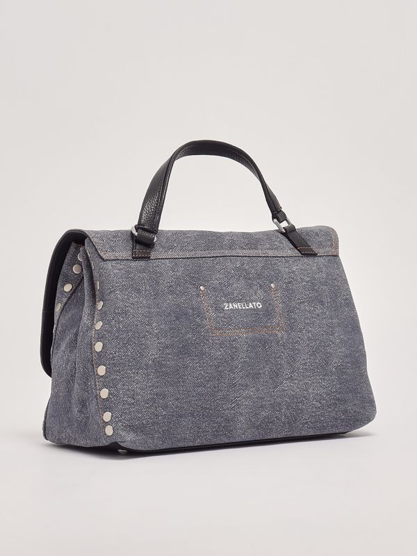 Zanellato Women's Postina Genova M bag in denim-effect leather