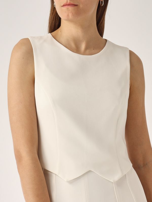 4. Top donna in cady Bianco Ottico Emporio Armani ew000970te12251