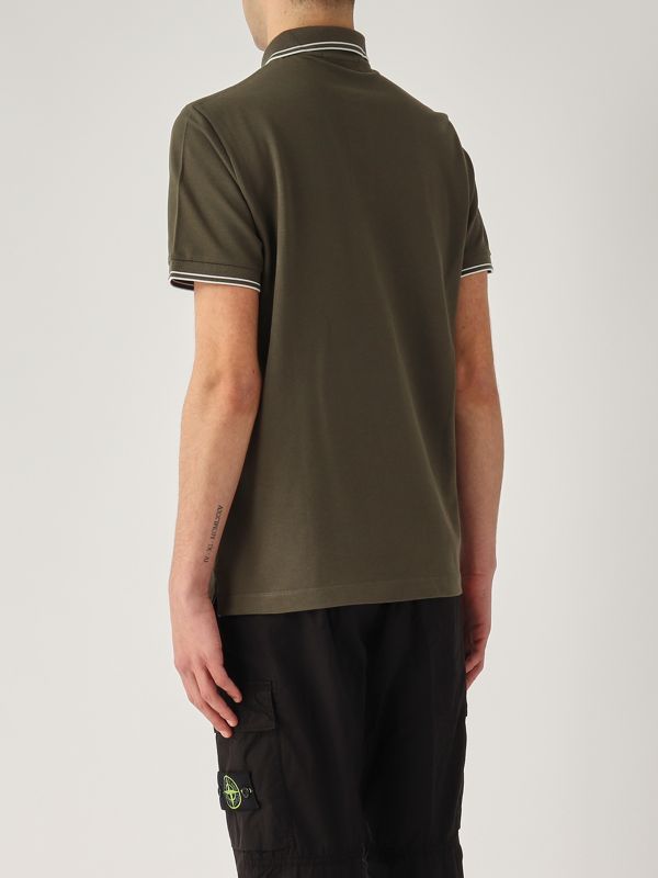 3. Polo uomo in cotone stretch Militare Stone Island k1s1522002scs0018
