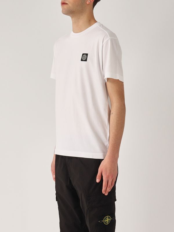 2. T-shirt uomo in cotone Bianco Stone Island k1s152100039s0013
