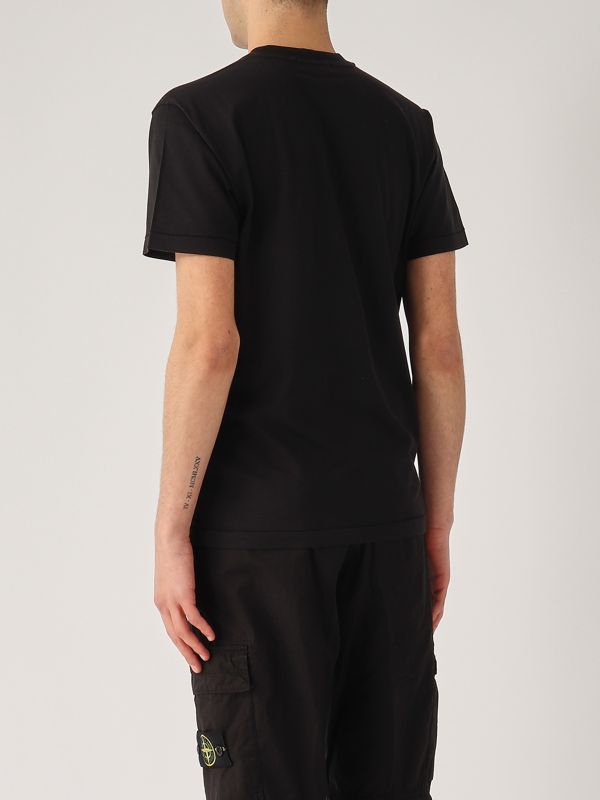 3. T-shirt uomo in cotone Nero Stone Island k1s152100039s0013