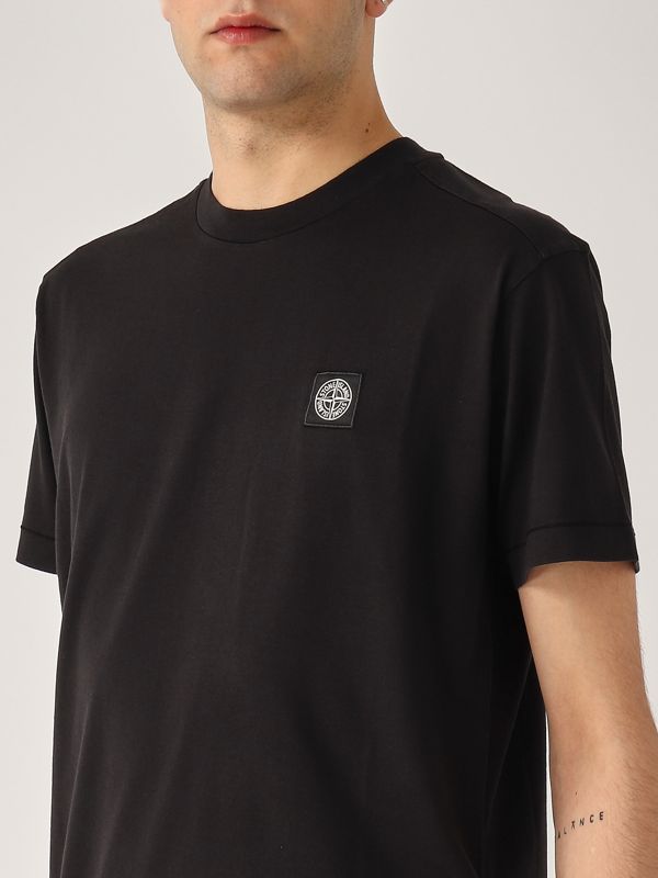 4. T-shirt uomo in cotone Nero Stone Island k1s152100039s0013