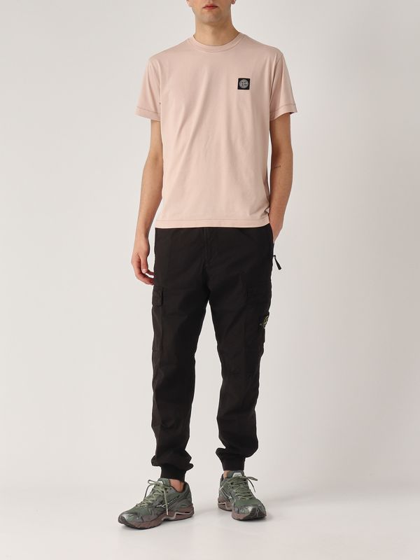 5. T-shirt uomo in cotone Rosa Antico Stone Island k1s152100039s0013