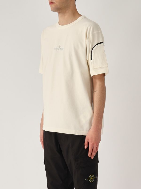 2. Cotton jersey T-shirt for men White Stone Island k1s152100004s0115