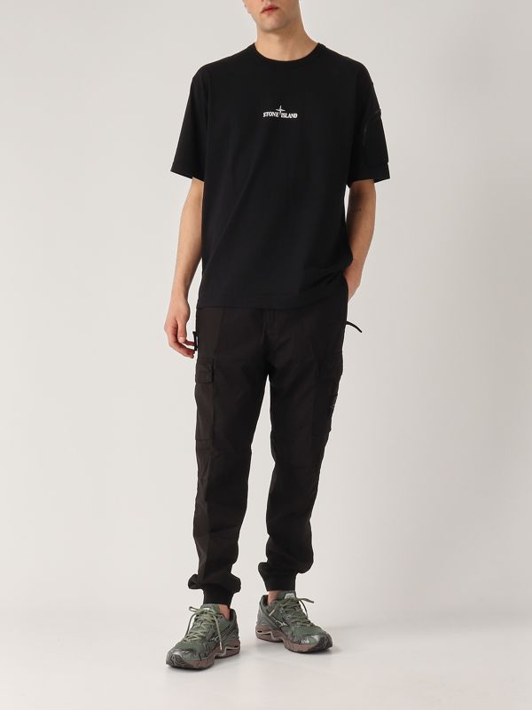 5. Cotton jersey T-shirt for men Black Stone Island k1s152100004s0115