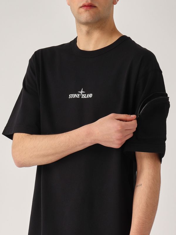 4. Cotton jersey T-shirt for men Black Stone Island k1s152100004s0115