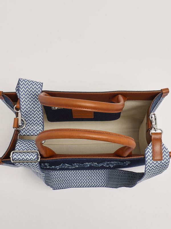 4. Borsa bambina tote in denim Nero-Azzurro Lanvin n30188