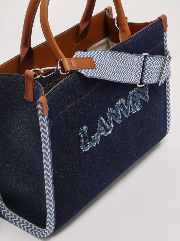 5. Borsa bambina tote in denim Nero-Azzurro Lanvin n30188