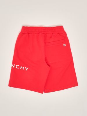 2. Short garçon en coton mélangé Rouge Givenchy h30709