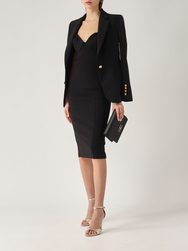 6. Women's crepe dress Black Elisabetta Franchi ab70251e2