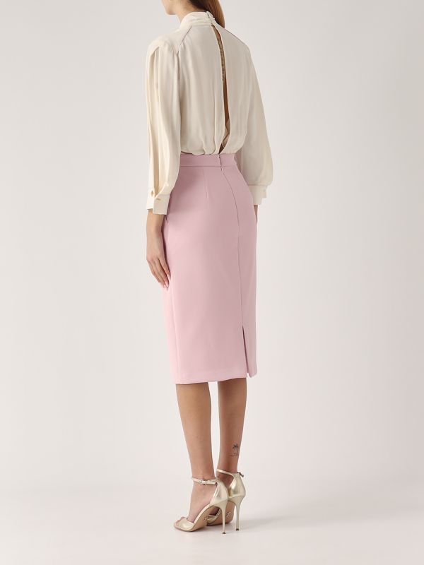 3. Kleid aus Georgette und Crêpe für Frauen Butter-Quarzo Elisabetta Franchi ab77151e2