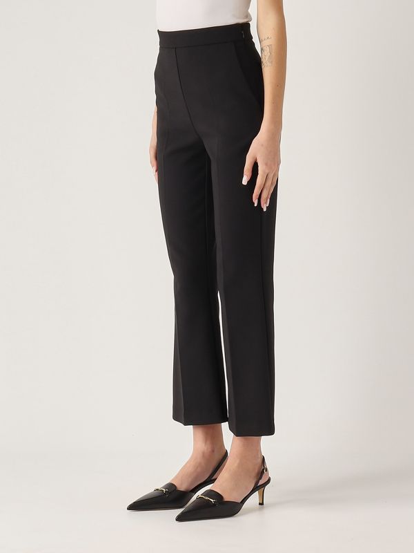 2. Women's crepe pants Black Elisabetta Franchi pa08951e2