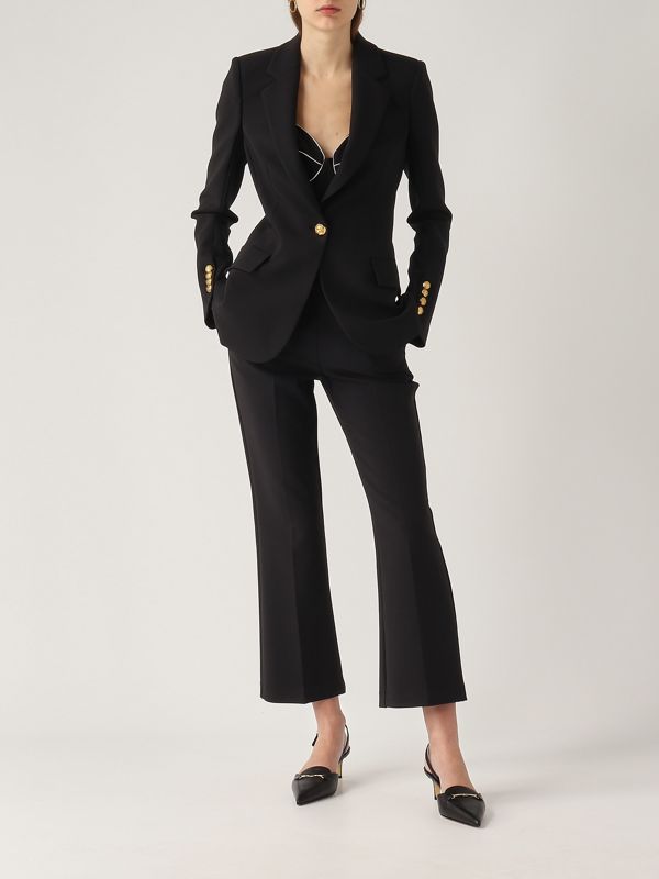 5. Women's crepe pants Black Elisabetta Franchi pa08951e2