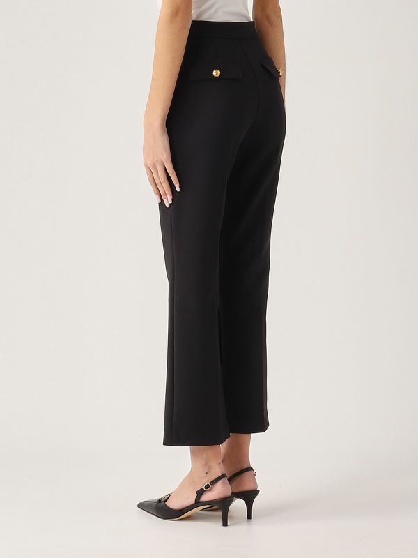 3. Women's crepe pants Black Elisabetta Franchi pa08951e2