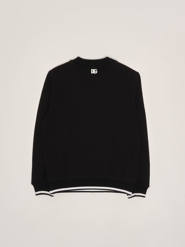 2. Felpa bambino in cotone Nero Dolce e Gabbana l4jwkdg7o6n