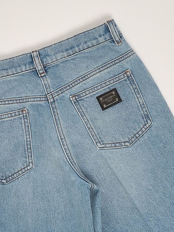 3. Jeans en coton pour filles Denim clair Dolce e Gabbana l52f91ldd08