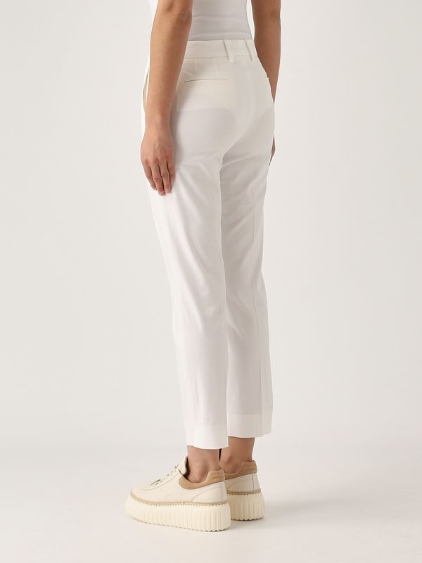 3. Pantalone donna New York in cotone stretch Bianco PT Torino cdvsnyz00stddx18