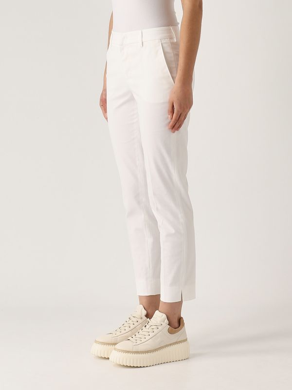 2. Pantalone donna New York in cotone stretch Bianco PT Torino cdvsnyz00stddx18