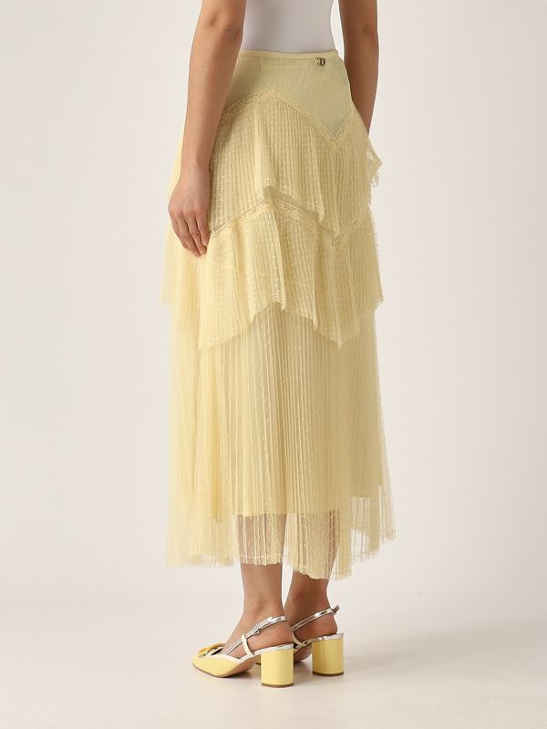 Twinset Tulle skirt for women - Vanilla | Caposerio.com