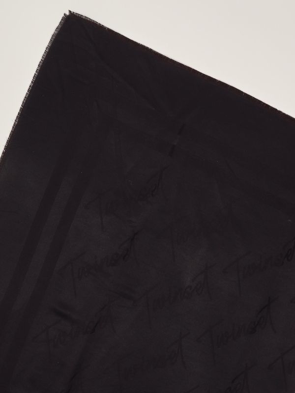 2. Foulard donna in tessuto jacquard Nero Twinset 251ta4220
