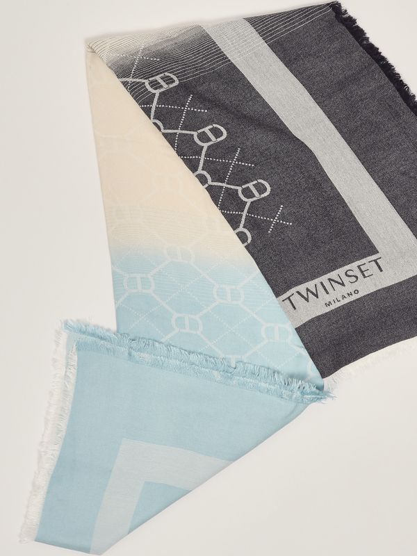 2. Foulard donna in viscosa Azzurro Twinset 251ta4260