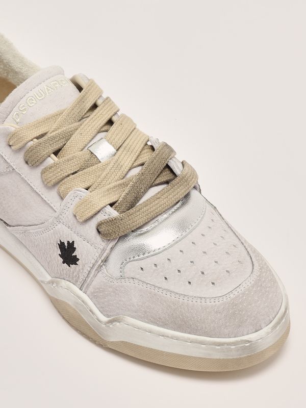 スニーカー DSQUARED2 Men Sneakers White SNM040223808190 M4041 Spiker men's leather sneakers snm040223808190 Dirty White