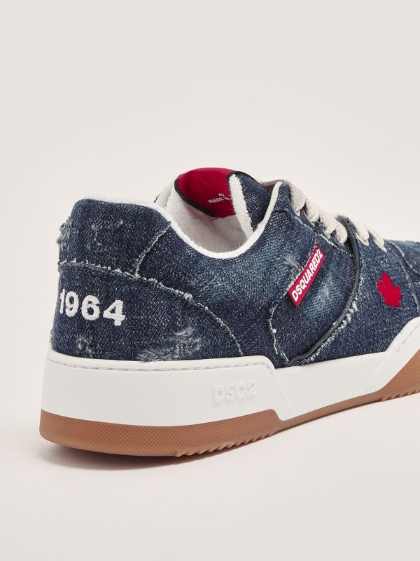 Dsquared2 Spiker men's denim sneakers - Vintage Denim | Caposerio.com