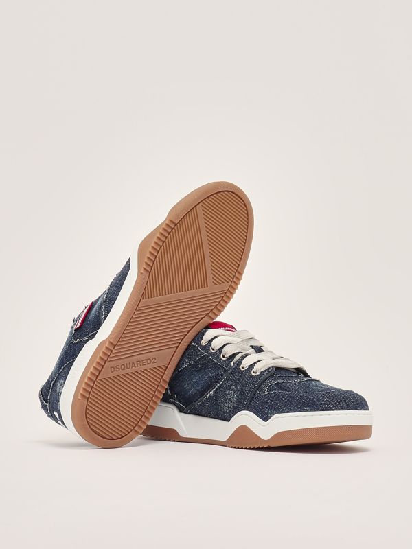Dsquared2 Spiker men's denim sneakers - Vintage Denim | Caposerio.com