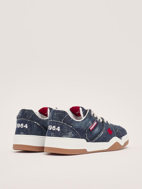 Dsquared2 Spiker men's denim sneakers - Vintage Denim | Caposerio.com
