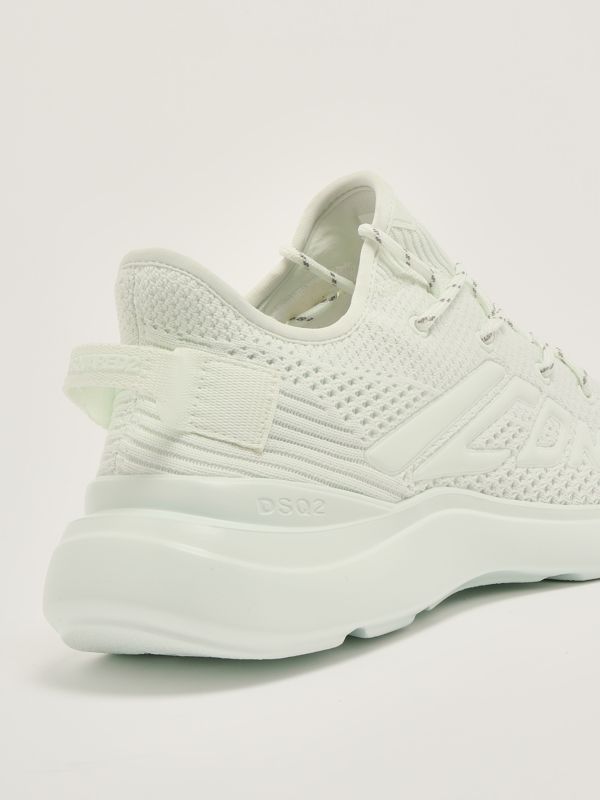 5. Fly men's stretch knit sneakers White Dsquared2 snm041359204345