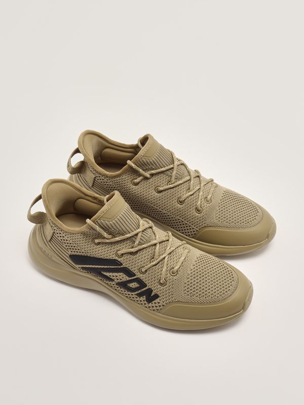 2. Fly men's stretch knit sneakers Kaki-Black Dsquared2 snm041359204345