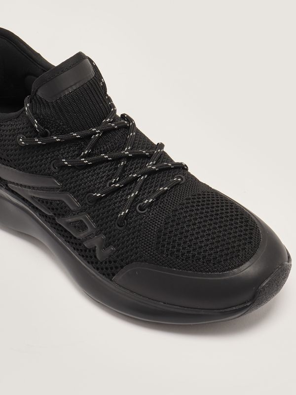 5. Fly men's stretch knit sneakers Black Dsquared2 snm041359204345
