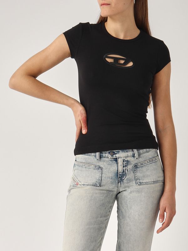 4. T-Angie stretch cotton T-shirt for women Black Diesel a062680afaa