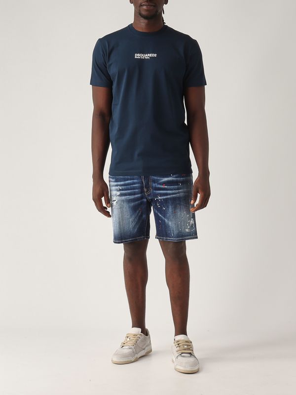 Dsquared2 Marine men's stretch cotton bermuda shorts - Denim
