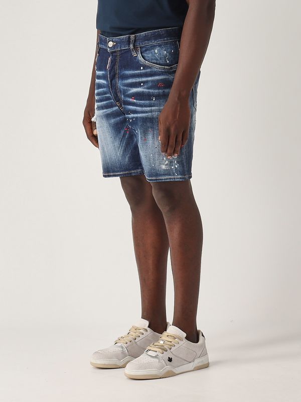 Dsquared2 Marine men's stretch cotton bermuda shorts - Denim