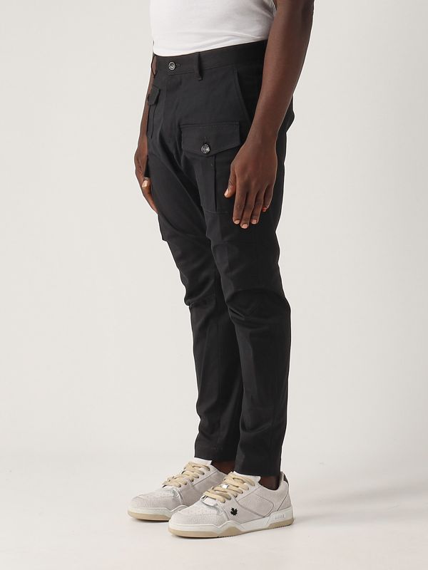 Dsquared2 Men's Sexy Cargo Stretch Cotton Pants - Black