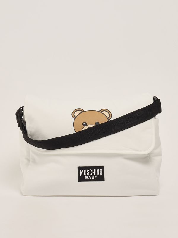 3. Sac maman en coton Blanc Moschino mux05blca19