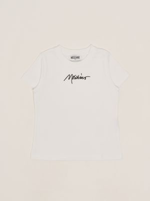 1. Kinder-T-Shirt aus Stretch-Baumwolle Weiß Moschino hum058laa01