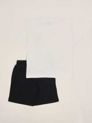 2. Completo bambino in cotone Bianco-Nero Moschino hug00rlca32