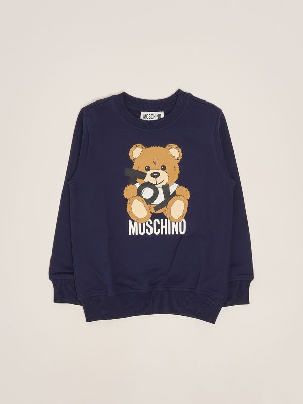 1. Cotton sweatshirt for boys Blue Moschino huf08vlca19